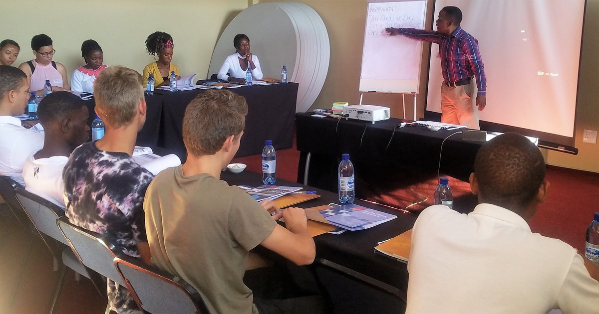 <a href="/YA_Namibia/">Young Africa Namibia</a> Facilitator breaking the ice with the quote:

"You only live once. But if you do it right, once is enough"! 😃👏

#YoungAfrica #KonradAdenauerStiftung #GANNamibia <a href="/NEF_Namibia/">Employers Federation</a> @GAN4Youth #SkillingNow #Youth #Namibia #Skills #Employment