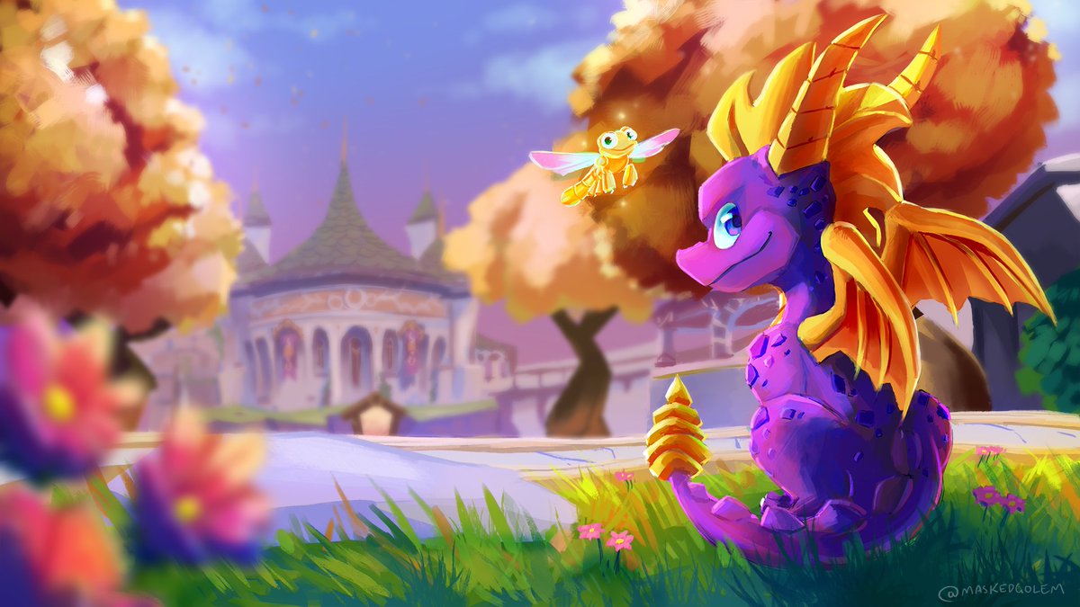 maskedgolem's tweet image. Welcome back Spyro! I can&apos;t wait to get my hands on the Reignited trilogy! 💜#spyroReigintedTrilogy #spyro #fanart