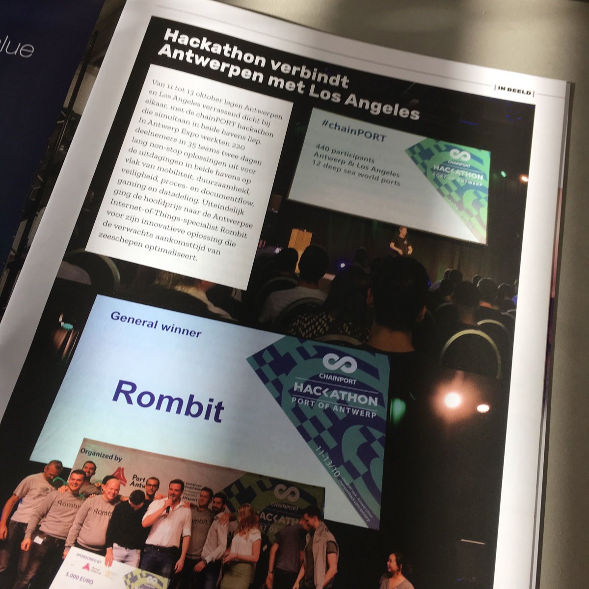 atthe_junction's tweet image. De Chainport hackathon vermeld in het magazine Ondernemers! 2 hackathons - 2 werelddelen -1 weekend - 440 deelnemers!  
#innovatie #chainporthack #hackathon #prototype #startup #team #strategie #logistiek #maritiem #haven #port #logistics  #portofthefuture #logisticsofthefuture