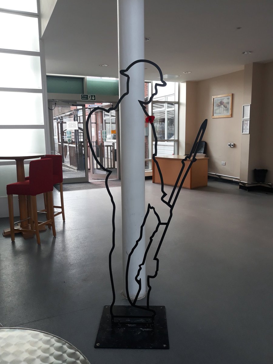 Tommy is taking a break at  #Shirley Royal British Legion for a few weeks before being moved to Poppy Island, #Tommy will be welcoming guests as they arrive into the club . Thank you Shirley Street Watch for keeping an 👀 on him in the park👍  #ThankYou100 #therebutnotthere