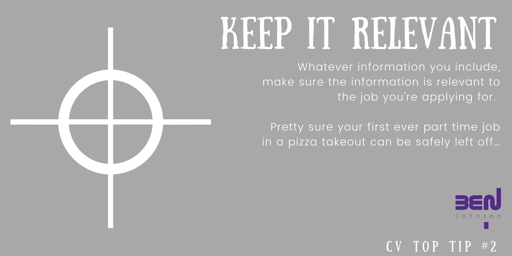 BenJohnson_Rec's tweet image. #CVTopTip #Number2 #KeepItRelevant