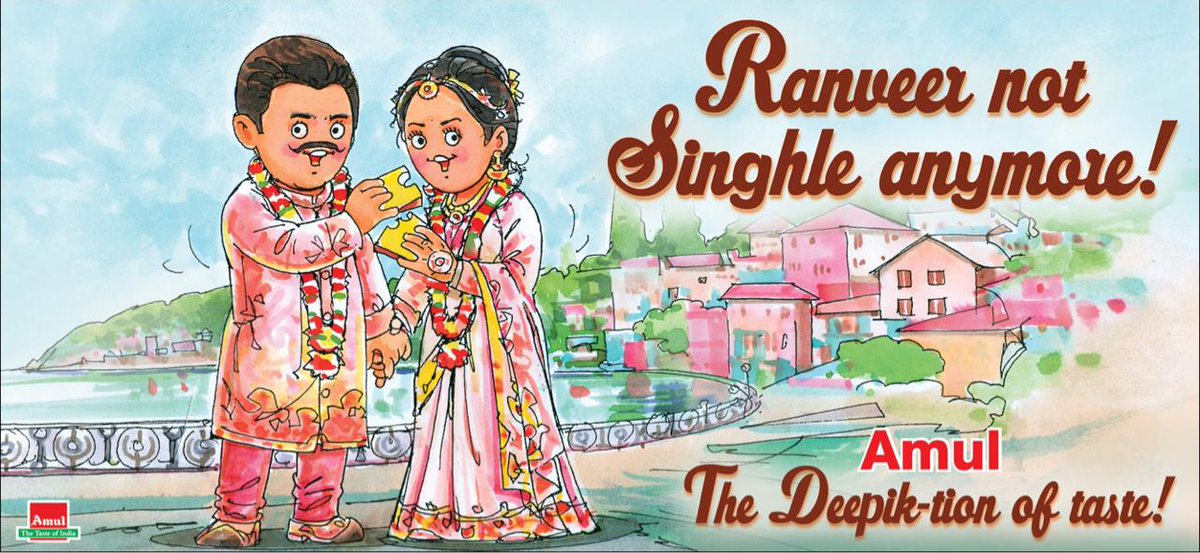 Amul_Coop's tweet image. #Amul Topical: Bollywood superstars tie the knot!