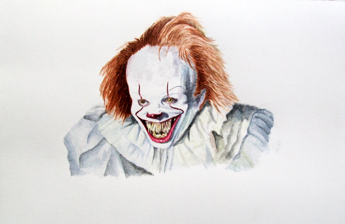 |Pennywise|
A5, watercolour 🖌️
#Pennywise #IT #art #arte #watercolor #Watercolour #watercolorart #watercolorpainting #draw #drawing #BillSkarsgard #andresmuschietti @Bellofy_Art