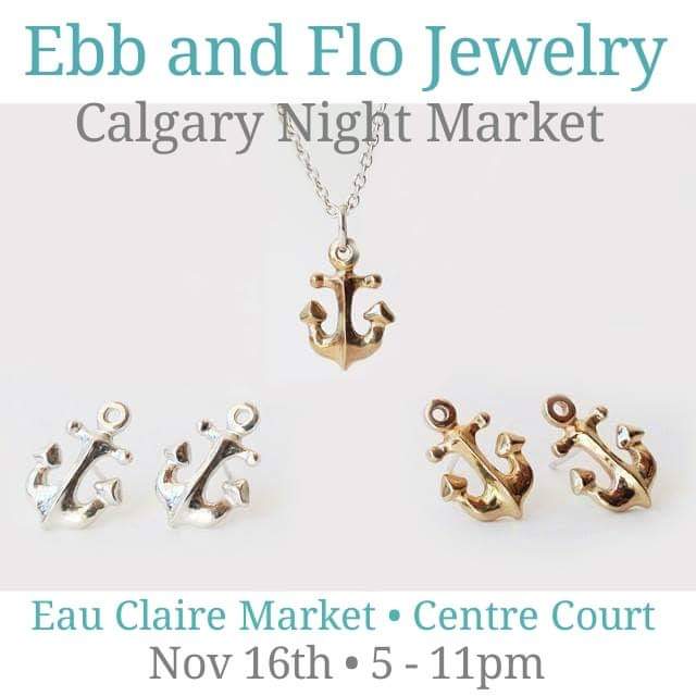 Hey #Calgary, Join us for our big #yyc debut <a href="/cgynightmarket/">calgarynightmarket</a> It's  our first time exhibiting our jewels in your fine city! 💯% handcrafted original designs in Silver &amp; Bronze.💍We have been busy ⛏ hammering out work in our new studio #yyccraft #calgarynightmarket #ebbflojewelry