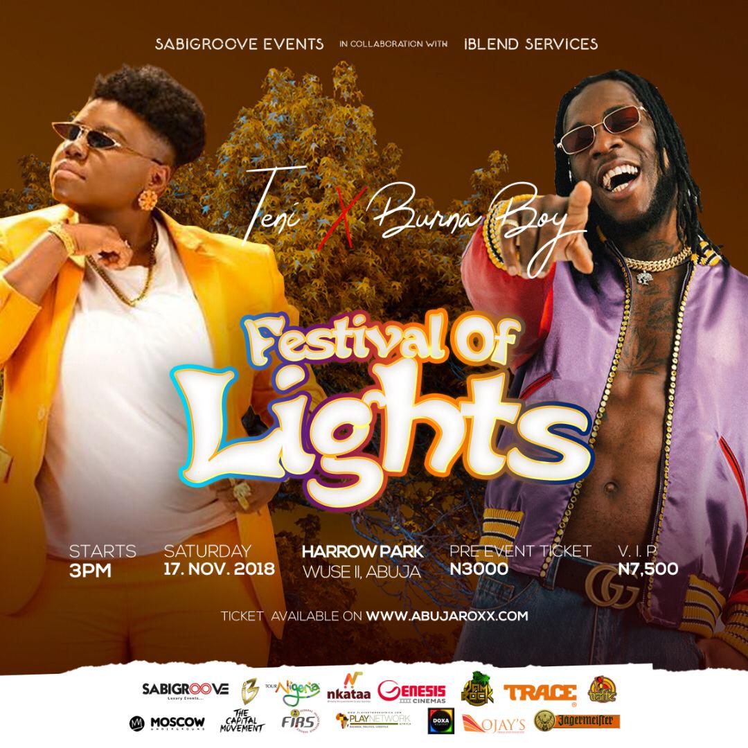 brum3h's tweet photo. Guysss!!! Come through and vibe this Saturday at Harrow Park Abuja live with @burnaboy and @tenientertainer #AbujaFestivalOfLights #IBlend #sabigroove #TCMAbuja https://t.co/DtE25poTja