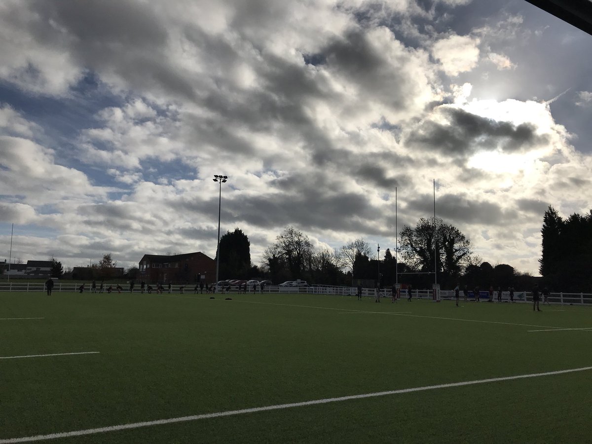 DMU_RUFC's tweet photo. Not long until kick off, our 1st team having a little warm up before watching our 2nd team take on @haurugby https://t.co/y0xnIaNGxj