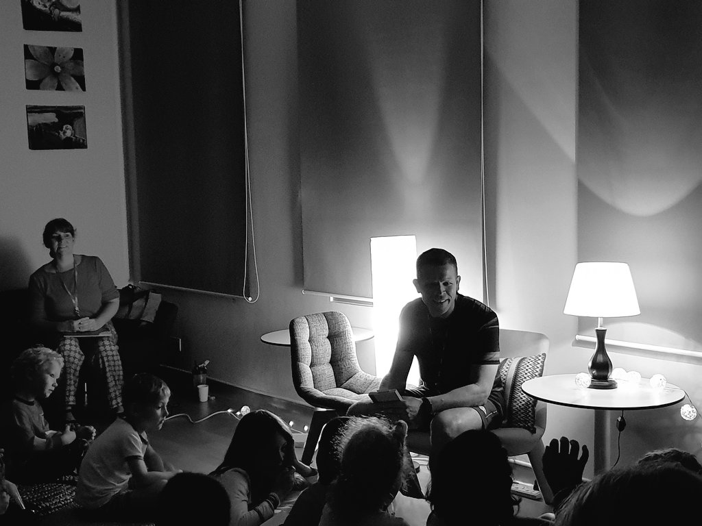 leticarino's tweet photo. Candlelight Read Aloud #ISPPWriteOn2018 #isppreads #BookWeek Love the diversity and international stories. How cool is to listen to stories in many different languages? #internationalmindedness @PypRachel #ISPPCambodia https://t.co/9IpBKZqkmQ