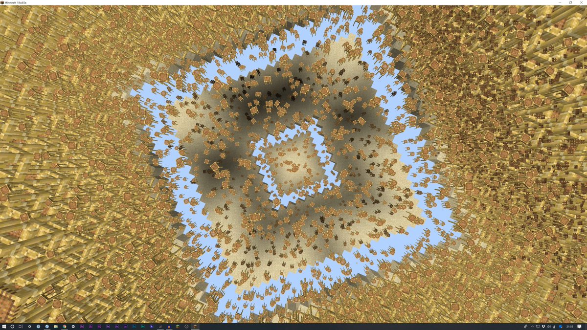 かーぼん En Twitter マイクラで作り上げた壁紙 1枚目 新ブロックの足場を破壊する様子 2枚目 1億個のダイヤブロックを一度に出した様子 ぼんピク
