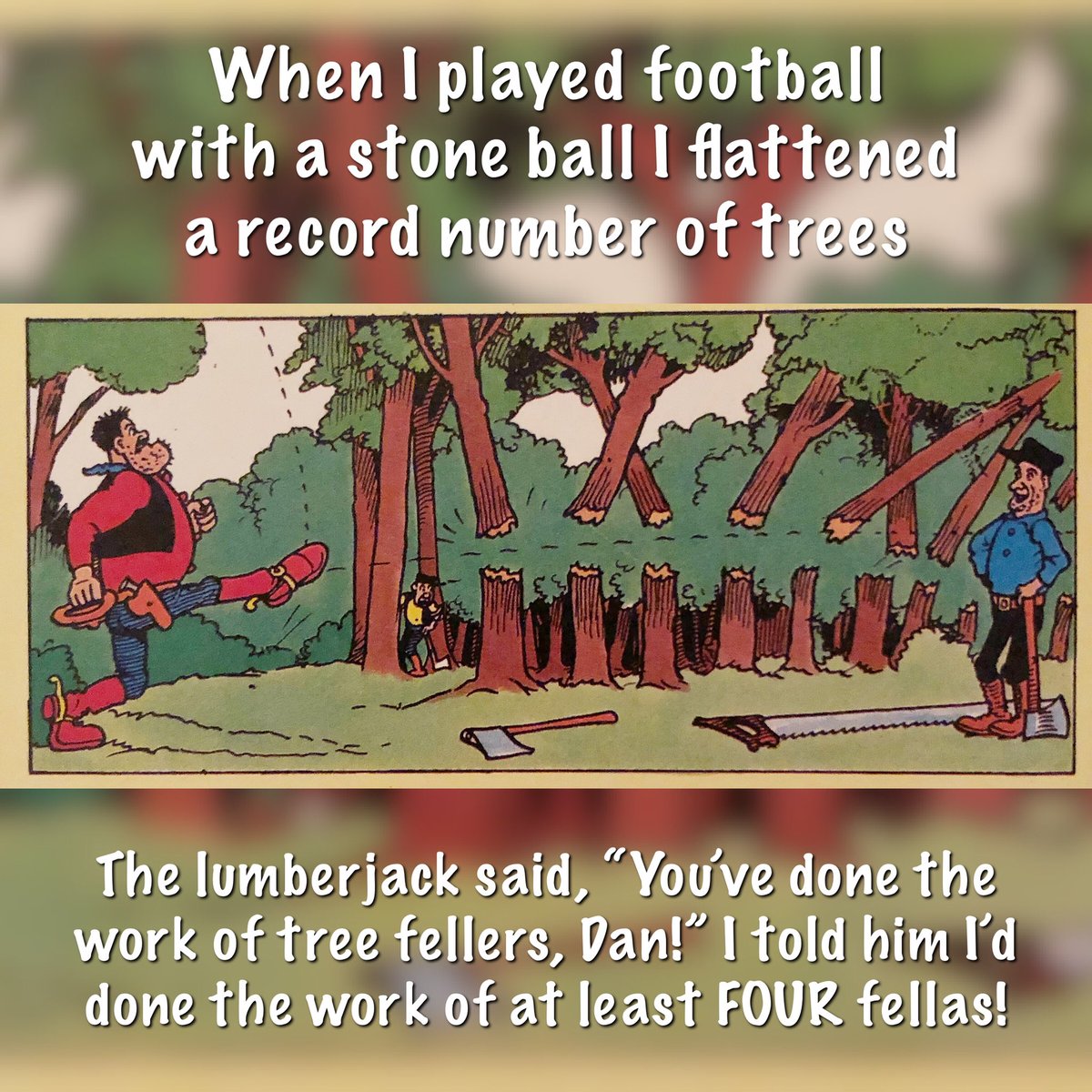 ClassBritComics's tweet image. Some classic Desperate Dan from The Dandy #Comics #Football #BritishComics