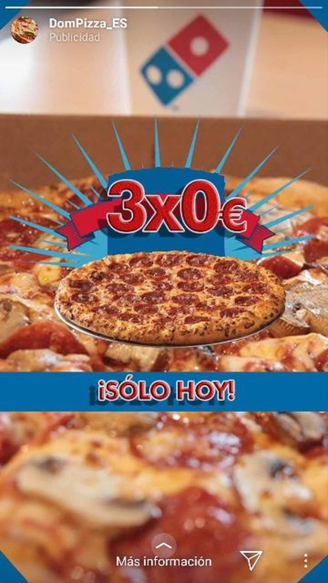 Domino's Pizza España sur : "Si ves este anuncio en Instagram, ES FALSO, es una ESTAFA y no es Si lo ves, denúncialo. #ScamAlert #estafa https://t.co/4BvCsUP9zv" / Twitter