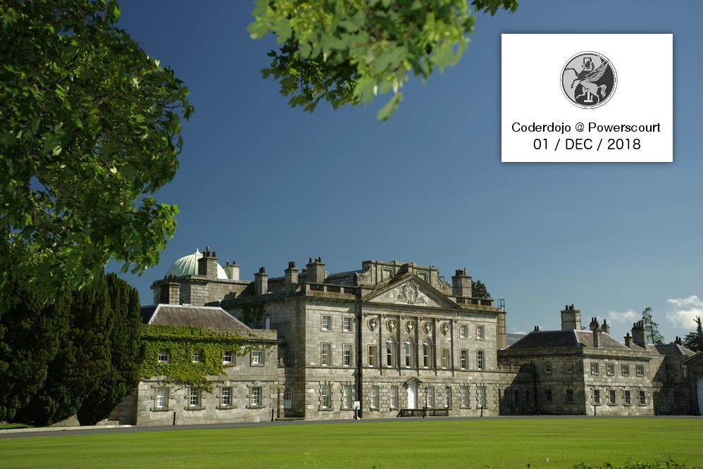 CoderDojoDublin's tweet image. We are back again with Coderdojo @ Powerscourt 2018.  Taking place on the 1st of December 2018 1PM - 4PM.  A fun &amp;amp; free day for kids 8 - 18 to learn all about computer programming - tickets available from 7PM tomorrow (3/Nov/2011) here: eventbrite.ie/e/coderdojo-po…