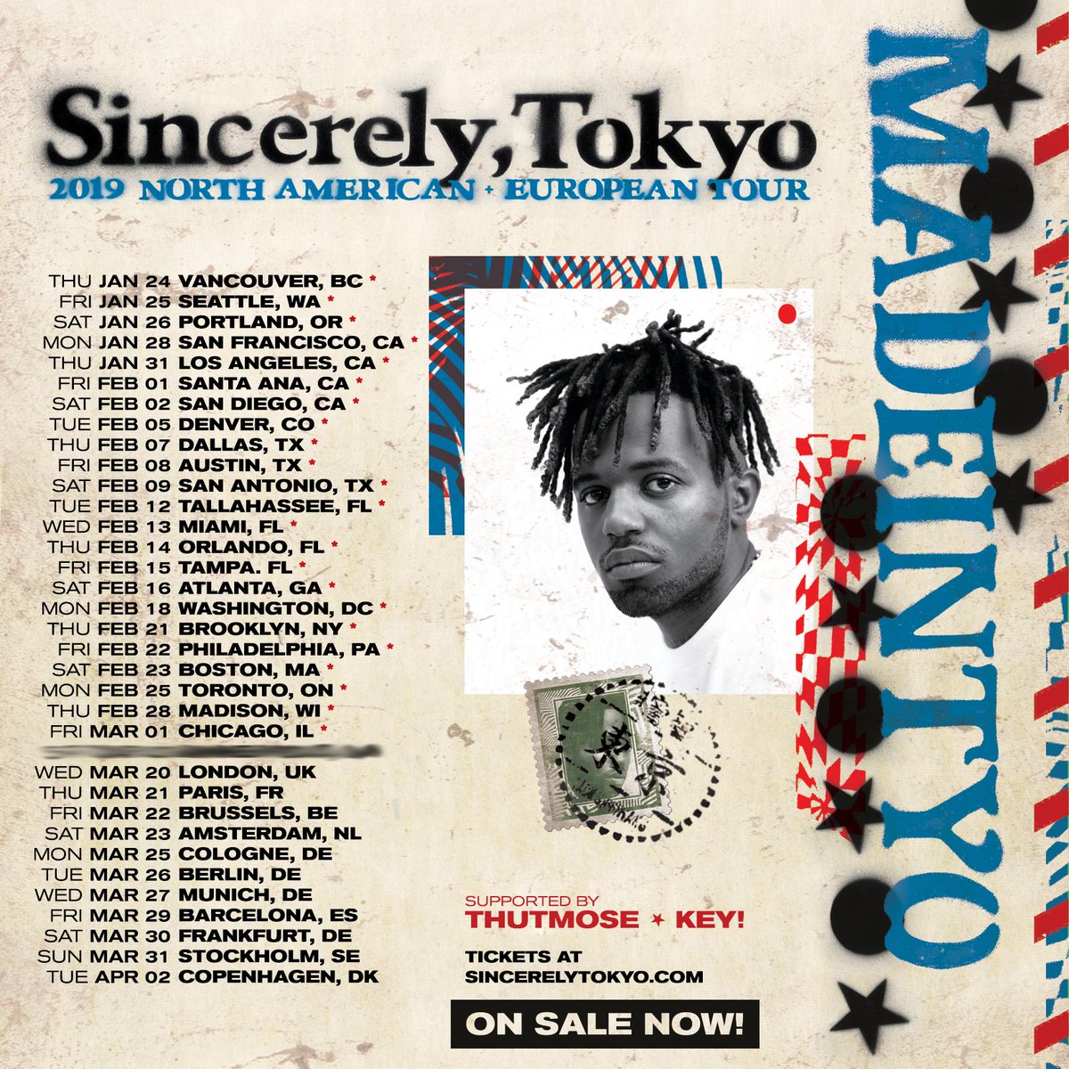 madeintyo's tweet image. TOUR ON SALE NOW!!! 
support from @badboythut and just added, @fatmankey 
get ur tickets at sincerelytokyo.com  !!

cant wait to get on the road and see you all!! 🌹