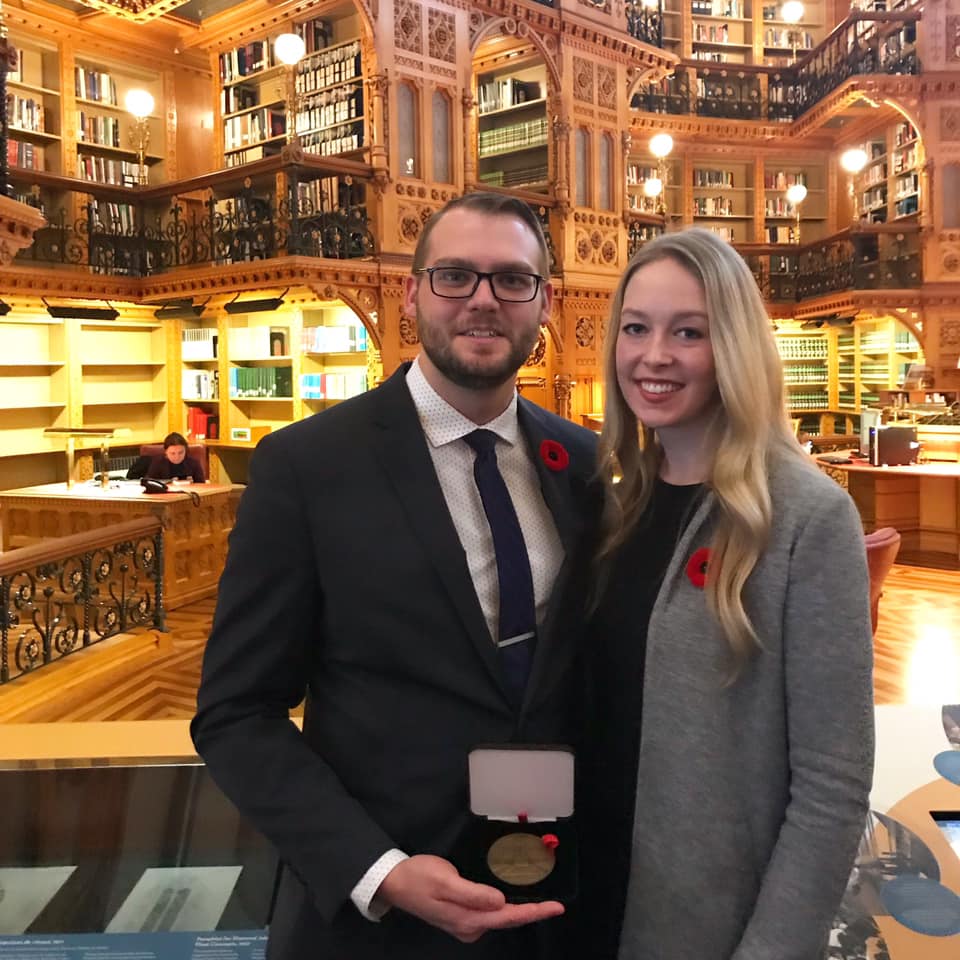 Huge congratulations to resident extraordinaire <a href="/desmondwhalen/">Desmond Whalen</a> on his Senate 150th Anniversary Medal! Way to go 🙌🙌🎉 <a href="/SenateCA/">Senate of Canada</a>