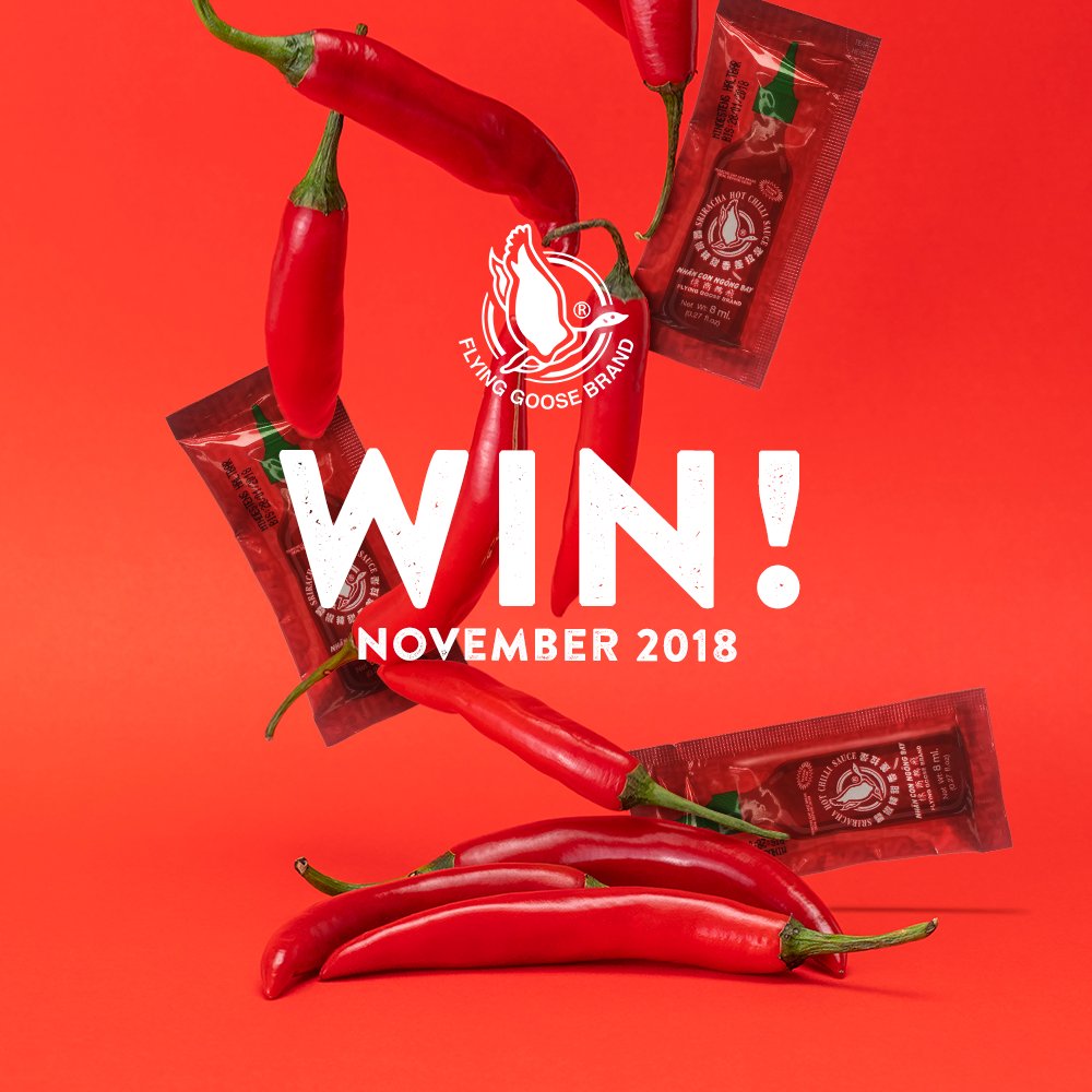 FOLLOW &amp; RT to enter our #competition...

You could #WIN a selection of #Sriracha!

#FreebieFriday #FridayFeeling