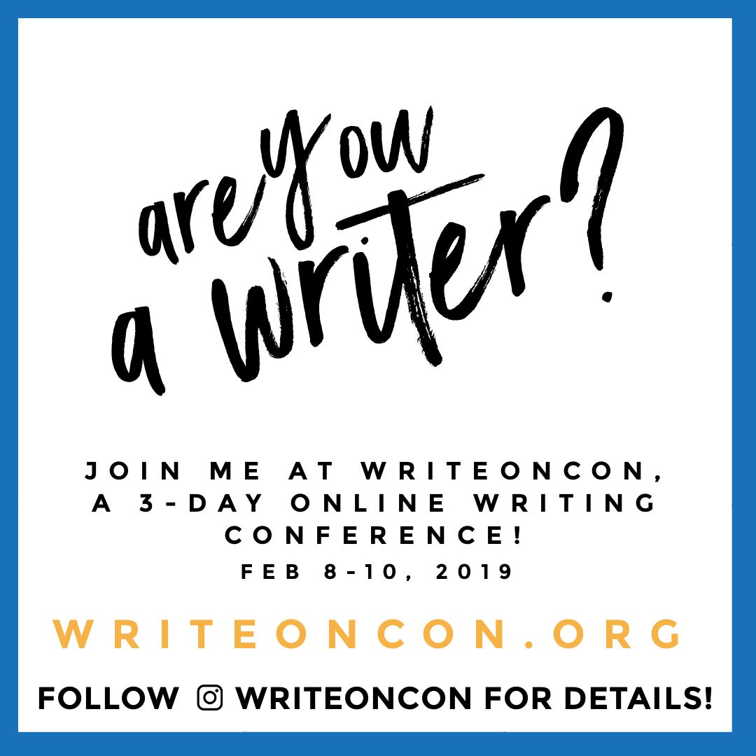 MaxineGKaplan's tweet image. Early-bird registration is now open for #WriteOnCon2019, a 3-day online con for kidlit writers, featuring blogs, vlogs, pitch sessions, Q&amp;amp;As, critique forums &amp;amp; more. The fundraising campaign is live, too, with lots of critiques available from agents, editors, and, ahem, me. 😍