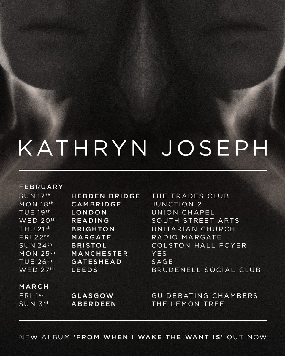 .<a href="/kathrynjoseph_/">kathryn joseph</a> will tour in 2019. 

Tickets on sale now - kathrynjoseph.co.uk