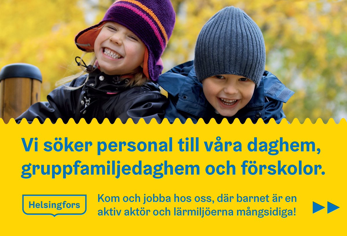 Vi söker personal till våra daghem, gruppfamiljedaghem och förskolor!
hel.fi/rekry/sv/avoim…