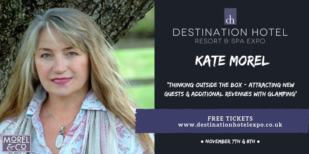 DestinationHRS's tweet image. Make your way to Theatre 9 by 2.45pm to watch Kate Morel (@Glamping_Guru/@Morel_Co) seminar on &quot;Thinking Outside The Box - Attracting New Guests &amp;amp; Additional Revenues with Glamping.&quot; | #DestinationBiz