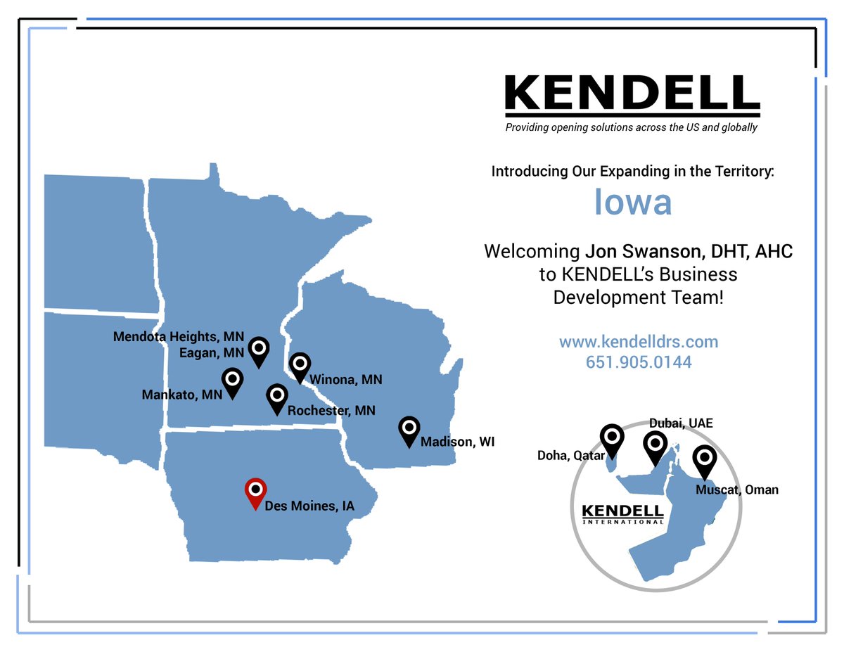 Kendell_Doors's tweet photo. Welcoming Iowa and Jon Swanson, DHT, AHC! https://t.co/vSojNNSqhE