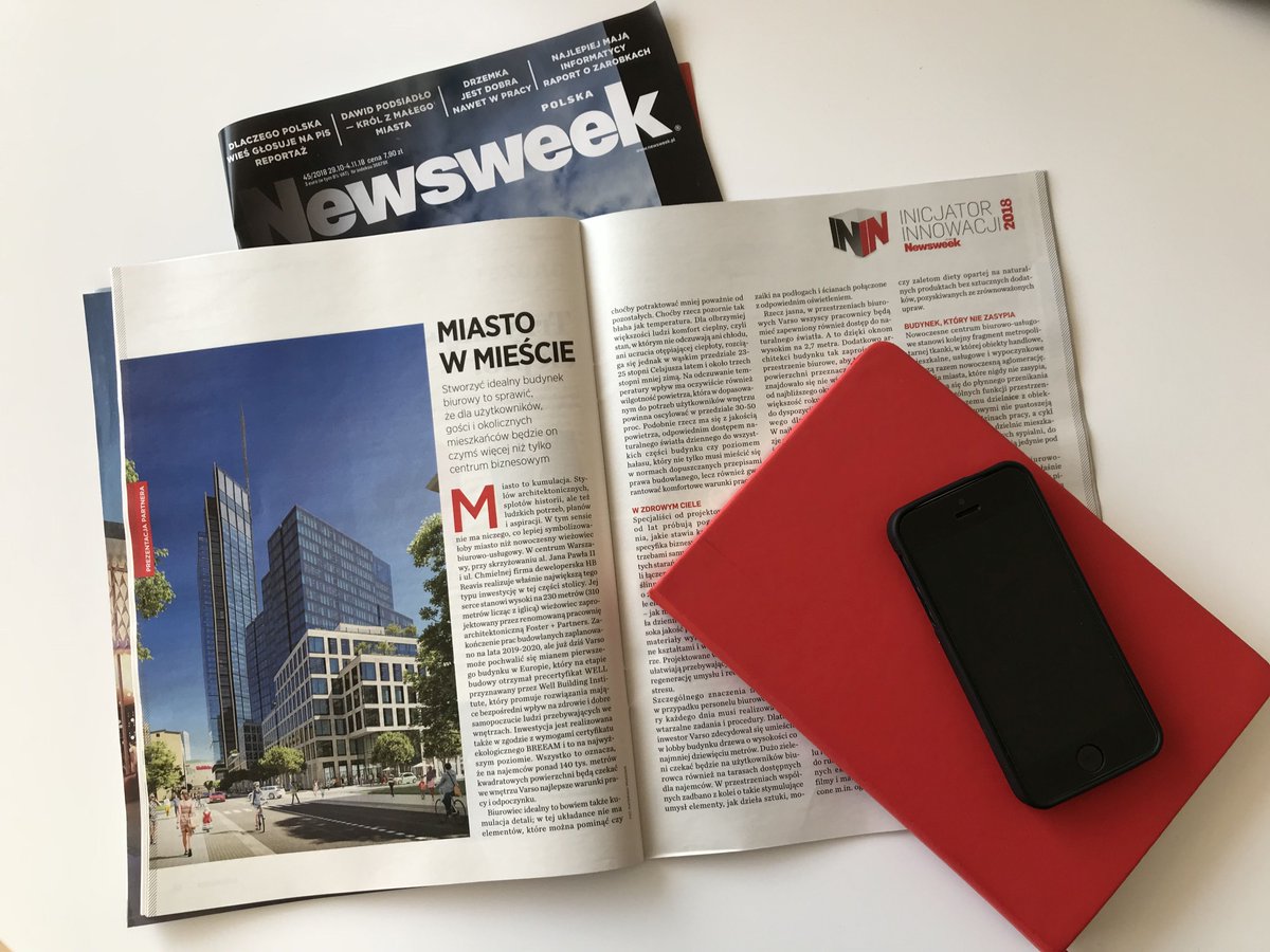 HBReavisPL's tweet photo. Projektowanie i budowa wieżowca w centrum miasta = nie lada wyzwanie oraz konieczność wyjścia poza branżowe schematy i ciągłego myślenia o przyszłych użytkownikach. Do niedzieli w kioskach znajdziecie numer @NewsweekPolska z dużym artykułem o #Varso 🏢 https://t.co/MaTxffx3Z1