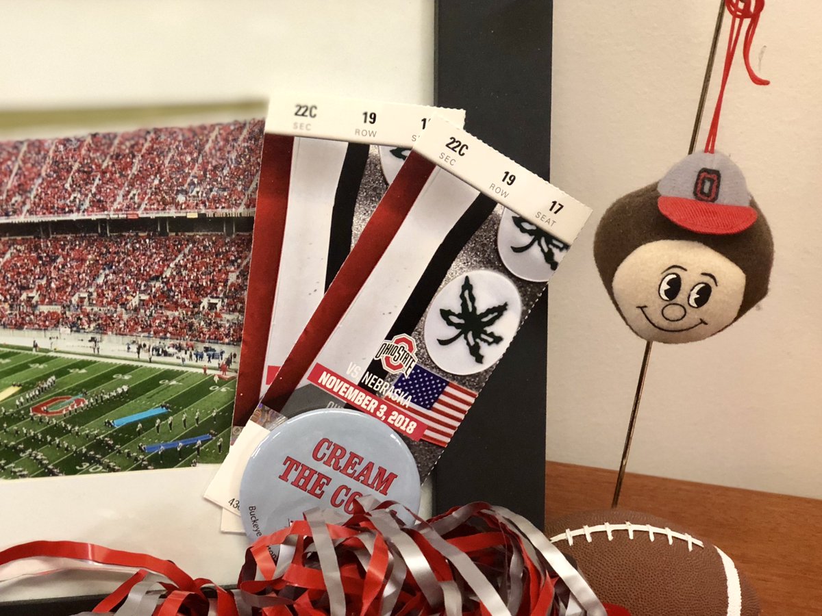 🗣TICKET GIVEAWAY TIME! 🏈
 
Entering is easy:
1️⃣) Follow me @OSUJimSmith.
2️⃣) RT this post.
3️⃣) Check back at 3 p.m. to see if you've won this pair of tix to tomorrow's game against Nebraska! 

Good luck, and #GoBucks! #BuckeyeForLife