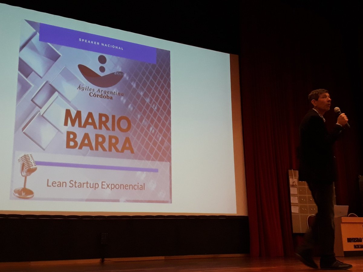 tommychristie's tweet photo. Charla de apertura de #AgilesArgentina2018 - Lean Startup Exponencial. Con Mario Barra. #nobrackets https://t.co/4WrNTV3znV