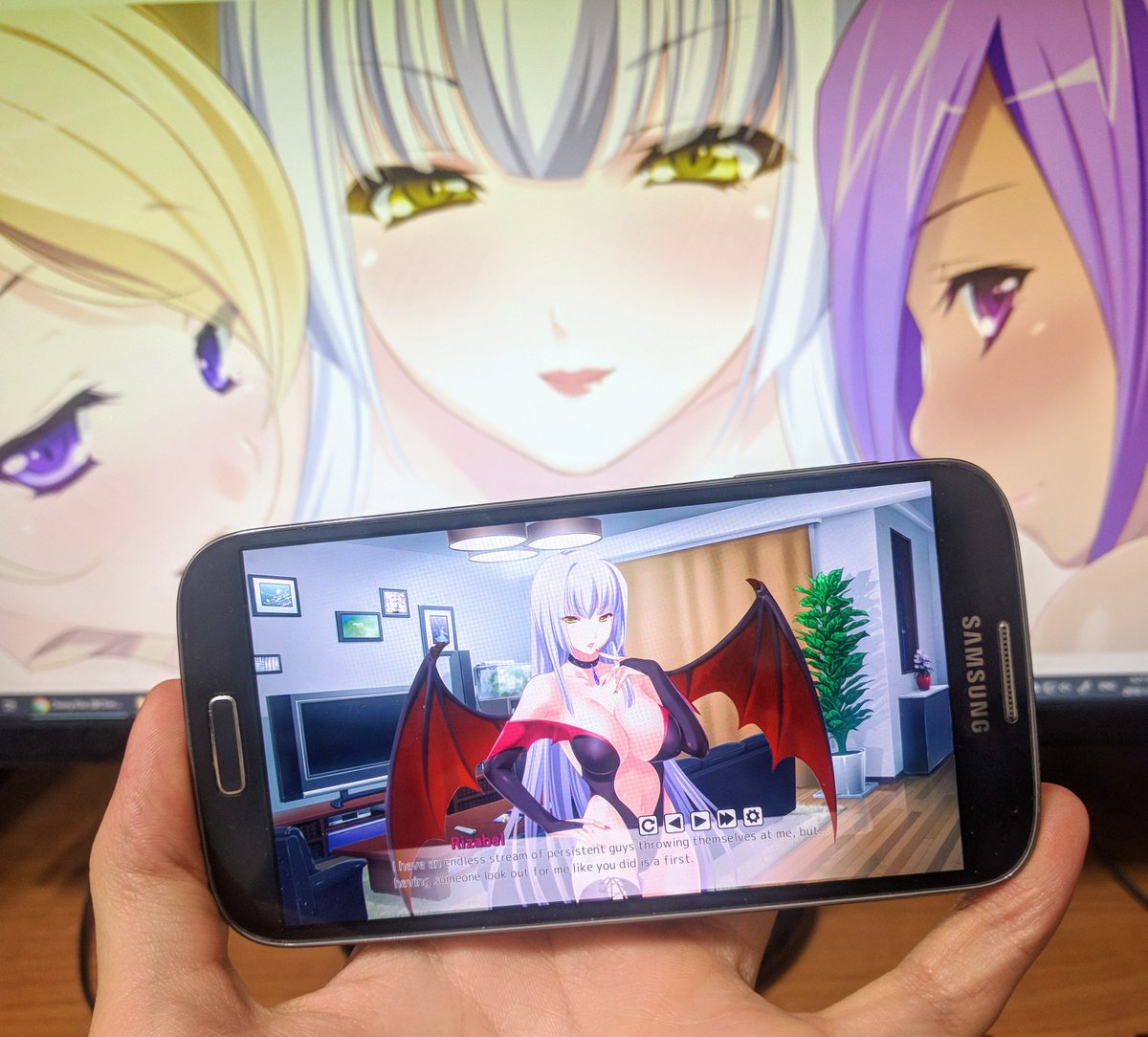 CherryKissGames's tweet photo. #Android version of #AngelDevilElf is looking good! November 7th is almost here and we'll have most of the kinks resolved, wait no... the kinks will stay it's the bugs that we'll have removed! #launchday #visualnovel https://t.co/XAyLG7vjEj