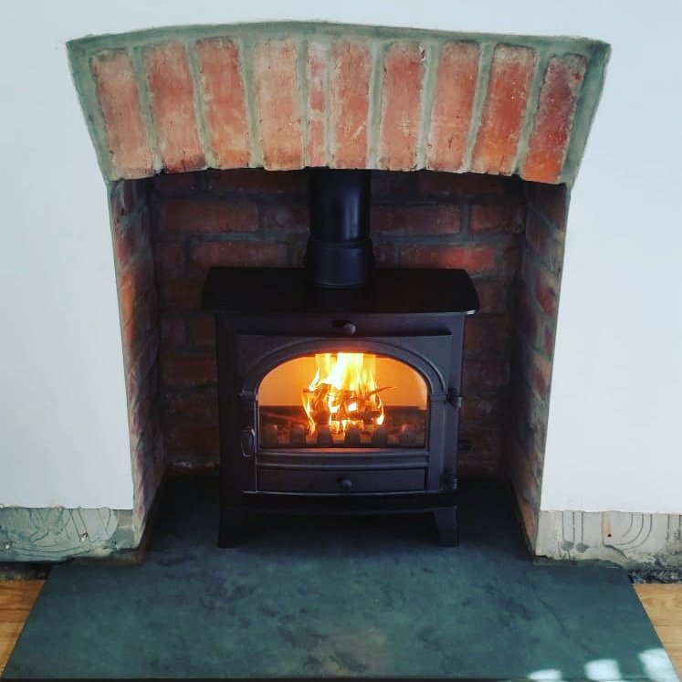 Stovesworldltd's tweet photo. Job Completed in Roath Today - Parkray Consort Slimline 5 Multifuel Stove #Stovesworld #Stoves #Slate #Woodburning #canton #Multifuel #Hetas @HunterStovesGrp  @specflue https://t.co/NlKgTE7nFb