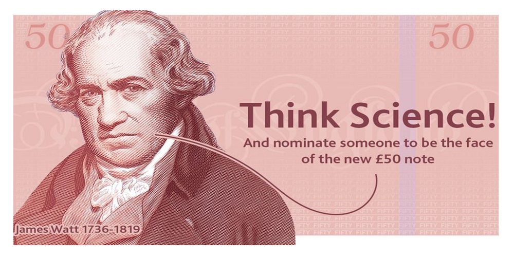 AMRC's tweet image. The new £50 will feature a prominent British scientist and the Bank of England are asking for nominations! Who will you nominate? bit.ly/2SCGhqF #50poundnote #britishscientist