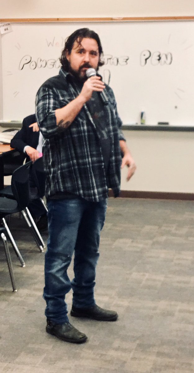 wcsFvMSkrw's tweet photo. Today’s the day! Power of the Pen! Thank you to the authors who gave their time to provide students with feedback on theme, voice, and imagery. A special shout-out to our very own FVMS authors, Owen Grimenstein, Phyllis Bennett, and Arvie Bennett. #powerofthepen https://t.co/DmbjrOD18h