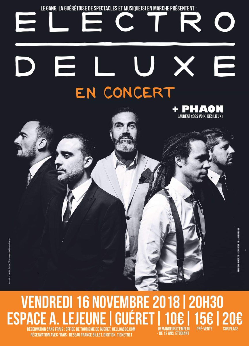 Le 16 novembre à Guéret ! Tu as ta place ?