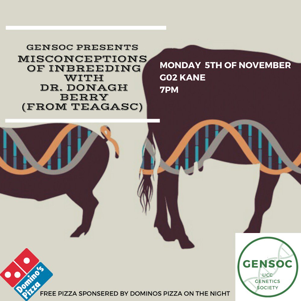 Director  of the @scienceirel <a href="/agriculture_ie/">Dept of Agriculture, Food and the Marine</a> funded VistaMilk SFI Research Centre <a href="/teagasc/">Teagasc</a> 's Donagh Berry will be <a href="/UCC/">UCC Ireland</a> discussing  misconceptions about inbreeding at the <a href="/UCCGenetics/">UCC Genetics Society</a> Gensoc event this Monday 5th November at 7pm #VistaMilk  #BelieveInScience