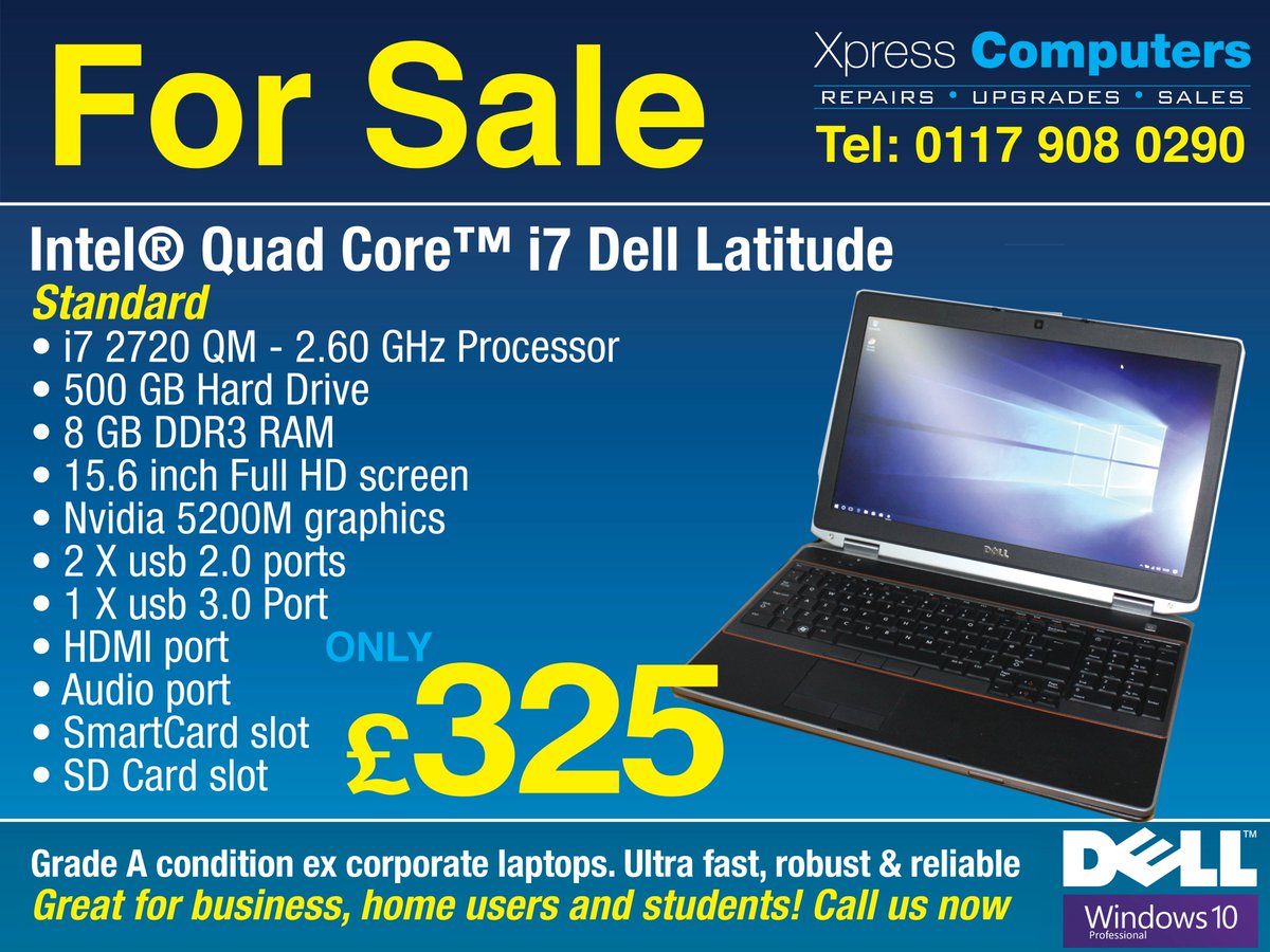 Dell Latitude £325 Intel® Quad Core™ , 500GB Hard Drive, 8GB DDR3 RAM, 15.6 inch Full HD screen, Standard. <a href="/XpressCompany/">温温</a> <a href="/bishmatters/">Bishopston Matters</a>, <a href="/glosrdcentral/">glosrdcentral</a>