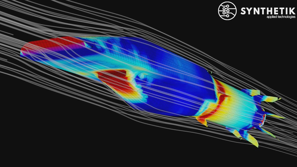 synthetik_tech's tweet image. Modeling #hypersonic flow phenomena. The X-51 Waverider is designed for flight at 3,300 mph - that’s London to New York in 1-hour! X-51 development by the @USAirforce, @DARPA, @NASA, @Boeing, and @prattandwhitney.
Solver: @OpenFOAM #RenderedInParaView @kitware #SimulationFriday