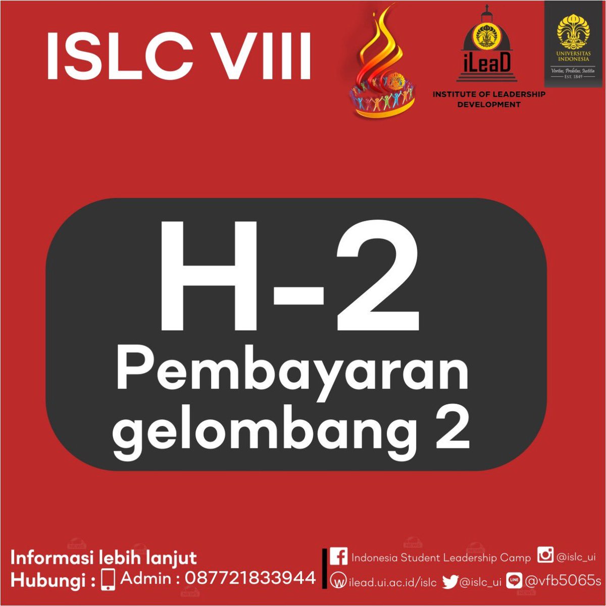 ISLC_UI's tweet image. All successful applicants of Phase II should complete payment before Sunday, Nov 4, to make sure your eligibility for the event! Cheers! #ISLCVIII #HopeforBetterChange