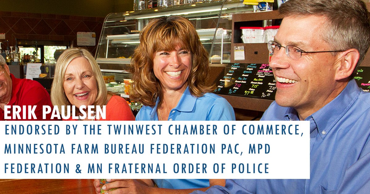 I am honored and grateful to have been endorsed by The TwinWest Chamber of Commerce, Minnesota Farm Bureau Federation Political Action Committee, Minnesota Fraternal Order of Police and the MPD Federation.