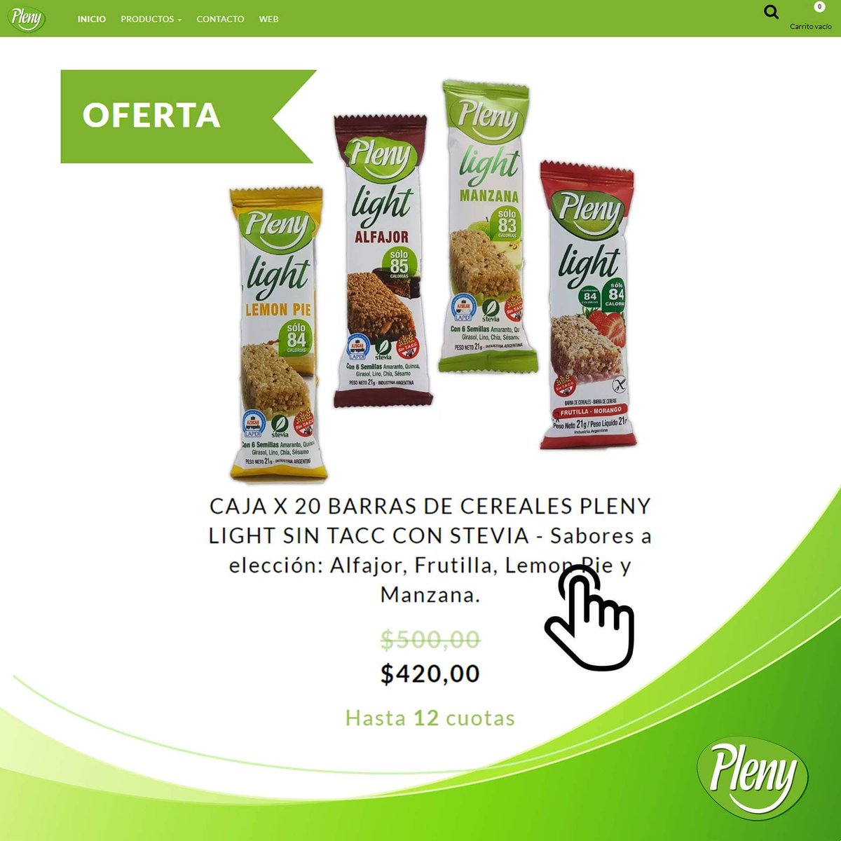 plenyar's tweet photo. 🗓️ [PLENY LIGHT CON #CYBERDESCUENTOS]
¡Riquísimas, sin azúcar y endulzadas con stevia ($21 c/u)!
👉 https://t.co/h3J5ycGQPw
🍓 Frutilla 🍎Manzana 🍋 Lemon Pie 🍩 Alfajor. 
😋 Con Sésamo, Chía, Quínoa, Amaranto, Lino y Girasol.
👌 Sólo 84 calorías.
#VivíPleny https://t.co/XJla5fiOn0