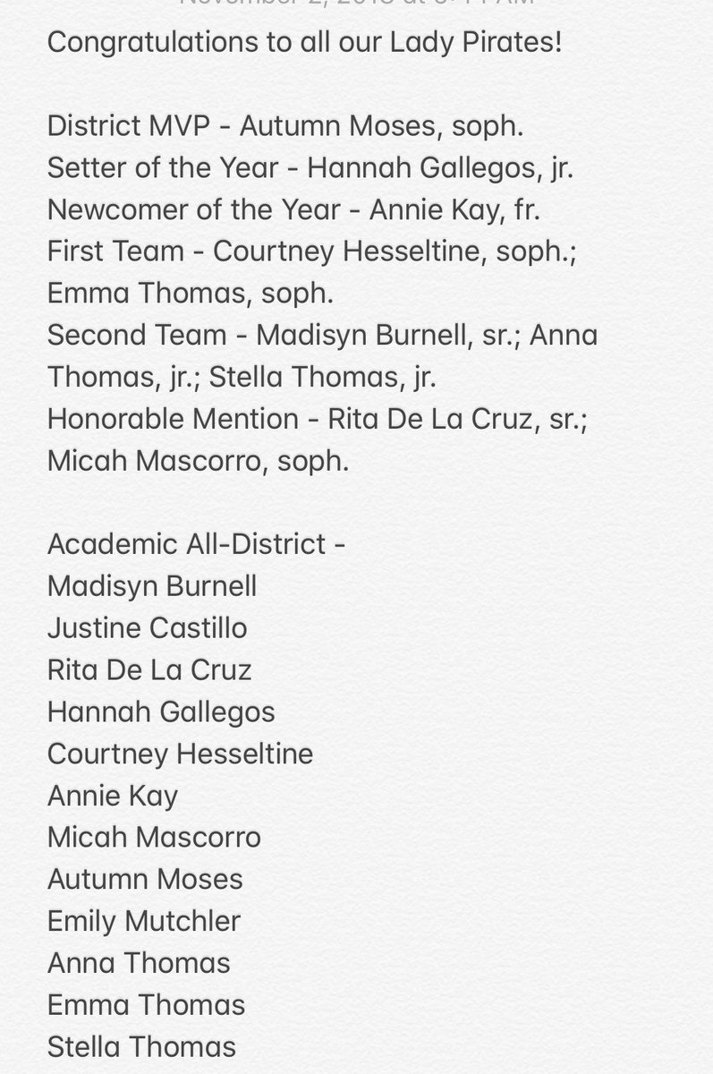 SintonPirates's tweet image. 31-4A All District &amp;amp; Academic All District selections. Congratulations to all our Lady Pirates! #SLPVB