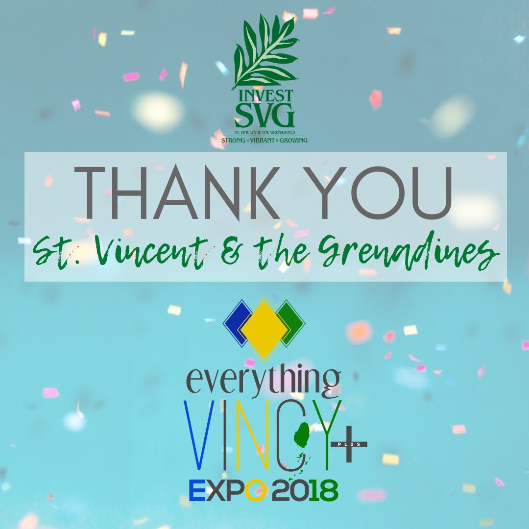 Invest_SVG's tweet photo. Invest SVG was humbled by the amazing turnout at this year's Everything Vincy Plus Expo (Oct 23 - 28), and we're saying THANK YOU. Your support keeps us striving for better!
#EVPExpo2018 #ExportDevelopmentSVG #InvestInSVG https://t.co/RUFRUiE12c