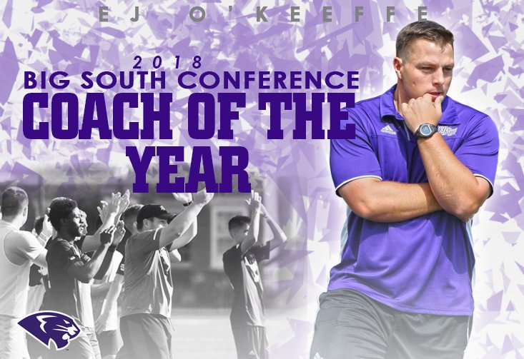 HC <a href="/ejokeeffe3/">EJ O'Keeffe</a> earns Big South Coach of the Year after leading the No. 14 Panthers to their best regular season yet #GoHPU

📰: bit.ly/2EYiSgu