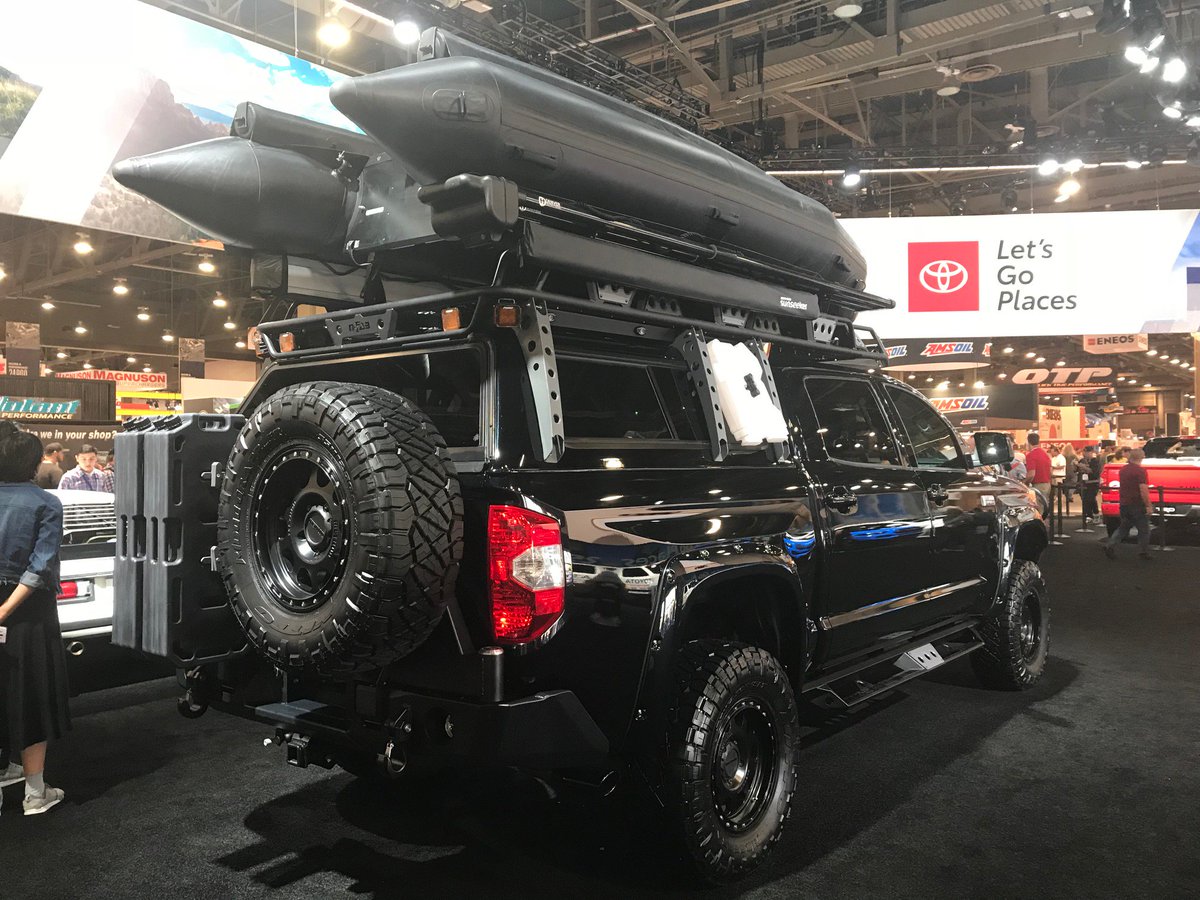 ZodiacMilpro's tweet photo. A Zodiac Milpro™ FC 420 on the roof of a Truck? 
@Toyota and Kevin Costner did it! They built the Ultimate Adventure Truck: Tundra. 🌊
#SEMA2018 https://t.co/wBAfjmj2OU