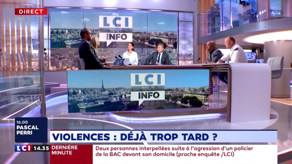 ConstanceLeGrip's tweet photo. Sur le plateau de @LCI cet après-midi,pour dénoncer les violences subies par les policiers,de plus en plus brutales,et parler des propositions @lesRepublicains . #autorité #responsabilité #respect #sanction #ordonnancede1945 #majoritépénale #applicationdespeines #éducation https://t.co/VC2KC3TSRi