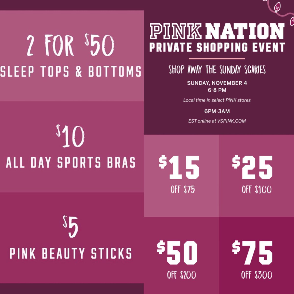 UtahPINK's tweet photo. DON’T MISS THIS! In store event on Sunday at Fashion Place Mall 💓 https://t.co/4tX16Ma2hJ