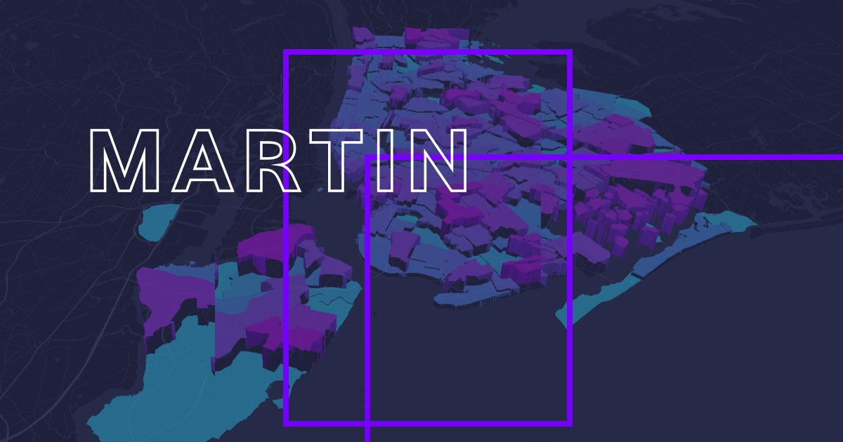UrbicaDesign's tweet photo. Big day today! Introducing Martin — an Open Source @Mapbox vector tiles server suitable for large #PostGIS databases. Read more and play with a demo on https://t.co/nWzG5VQJdj https://t.co/2cTOr8thWm