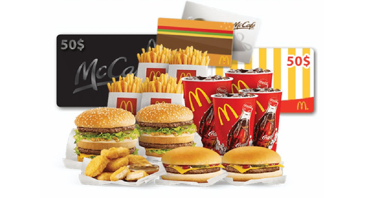 Une carte-cadeau McDonald's de 50$ à gagner
Participez au concours organisé par Circulaire en Ligne et tentez de remporter une carte-cadeau McDonald's d'une valeur de ...
is.gd/MXON4p