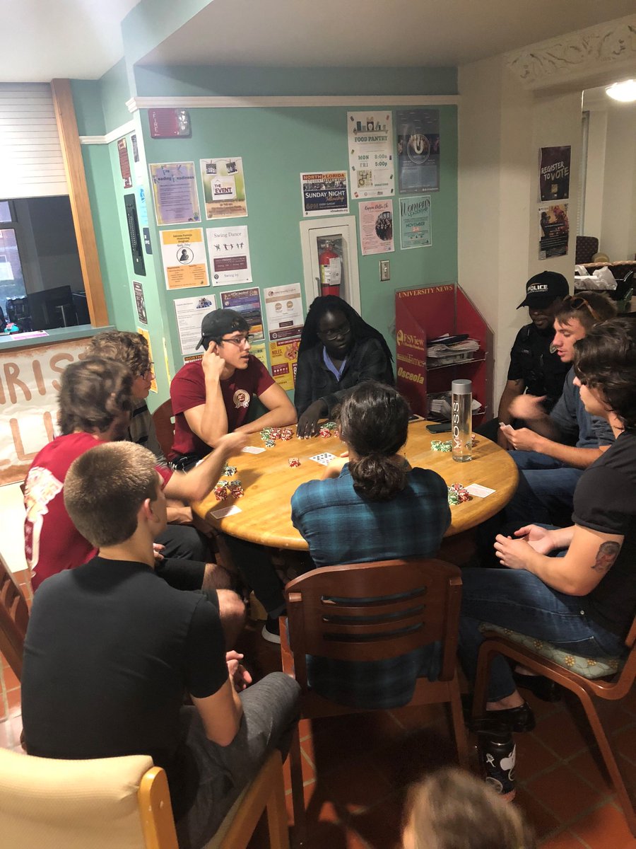 Never a dull moment in our Residence Halls! These BLG RAs and residents kept busy by playing cards during Hurricane Michael! You can check out cards and other games form the front desk with your drivers license or ID! #BLG