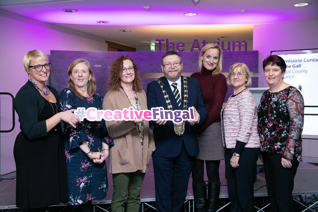 Great evening in @TheAtriumFingal at the launch of our Culture and Creativity Strategy with performances from piper Sorcha Ni Scolai, poet Eithne Lannon and singer Muireann McDonnell. We also launched Creative Conversations 2018. #CreativeFingal #CreativeIreland