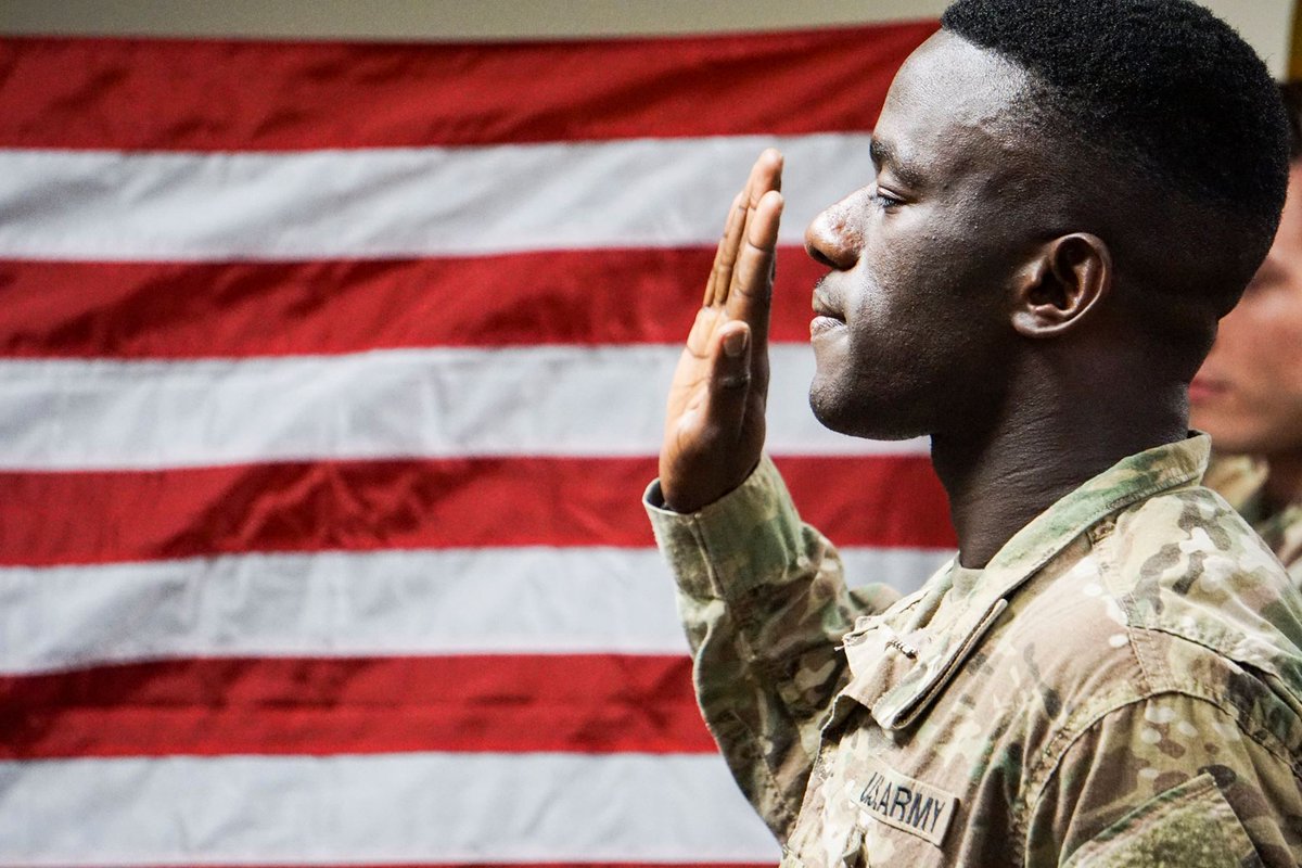 USArmy's tweet photo. "I, _____, do solemnly swear (or affirm) that I will support and defend the Constitution of the United States against all enemies, foreign and domestic..."

How did it feel when you reenlisted, and is there one ceremony you remember fondly? https://t.co/lY16UAhNhq