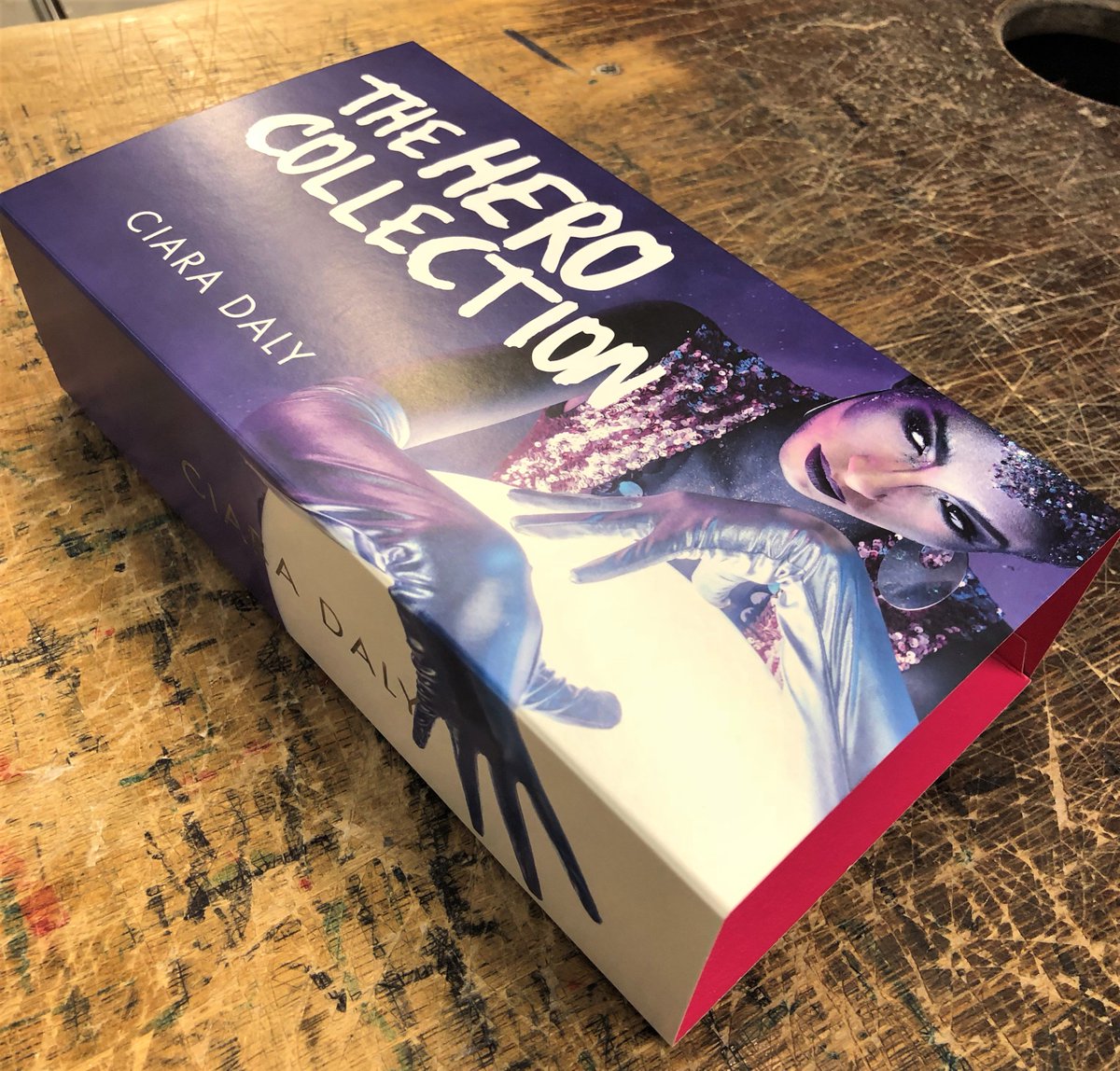 LibraryPrint's tweet photo. Print differently #Packaging sleeve with hero name title silver foiled sitting nicely framed on side panels #beautybox #GraphicDesign https://t.co/LnJVG9jaDd