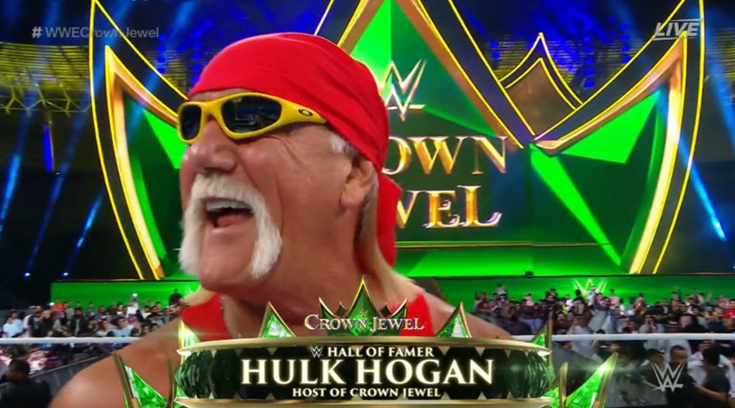 PWStream's tweet photo. Hulk Hogan is back... BROTHER #WWECrownJewel https://t.co/x3739YXp9e